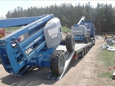 Transport maszyn budowlanych